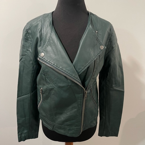 Green leather/pleather jacket - Picture 1 of 3